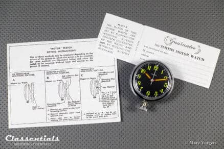 SOLD to the Netherlands: Vintage Original 1960s Chrome SMITHS "Motor Watch" Magnetic Dashboard Clock For Austin Healey, Jaguar, MG, Triumph and Other British Sports and Rally Cars! - Image 2