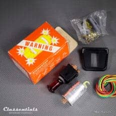 SOLD OUT: CARTIER "SIGNOSTOP" Warning Light / Lamp Installation Kit 6-12-24 Volt for 1960s and 1970s Cars and Trucks