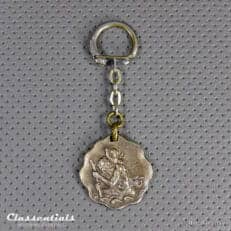 SOLD to Austria: Vintage Original 1950s - 1960s BP Ets. Bourderon SAINT CHRISTOPHER Keyring in Very Good Used Condition!
