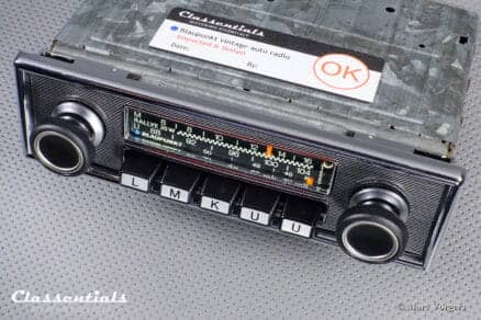 SUPER RARE Blaupunkt Frankfurt STEREO RALLYE 20W 1972 TOP-END Classic Car Auto Radio BSB 40-2 Booster for 1968 - 1975 Mercedes-Benz (SL) Models W113 R107 C107 Classentials DeLuxe Stereo Bluetooth Module