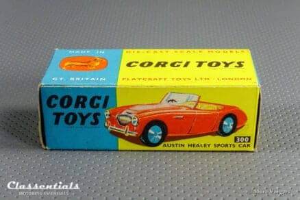 1960s Corgi Toys Austin Healey Sports Car 300 Cream With Spun Hubs Near MINT collectors item