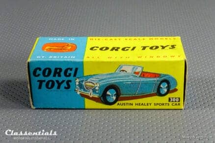 1960s Corgi Toys Austin Healey Sports Car 300 Cream With Spun Hubs Near MINT collectors item