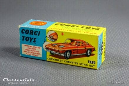 1960s Corgi Toys Chevrolet Corvette Sting Ray #310 - EXCELLENT++ - collectors item