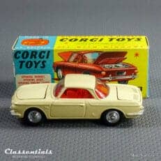 1960s Corgi Toys Volkswagen 1500 Karmann Ghia #239 Rare Beige - Near MINT - collectors item