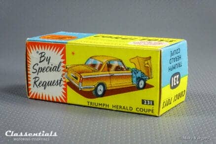 1960s Corgi Toys Triumph Herald Coupe 231 Blue over White Excellent to Near MINT collectors item