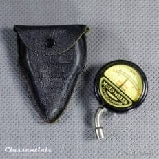 Vintage Original MotoMeter 1930s - 1950s Tyre tire Pressure Meter Gauge in Original Black Leather Pouch