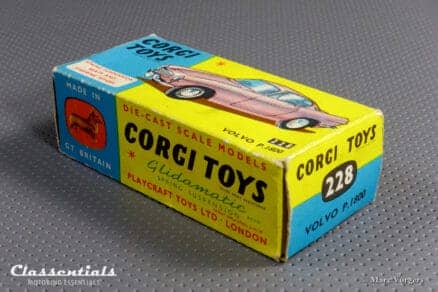 Corgi Toys Volvo P 1800 rare red Number 228 very near mint condition boxed