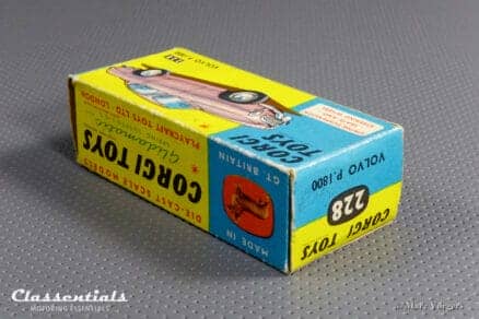 Corgi Toys Volvo P 1800 rare red Number 228 very near mint condition boxed