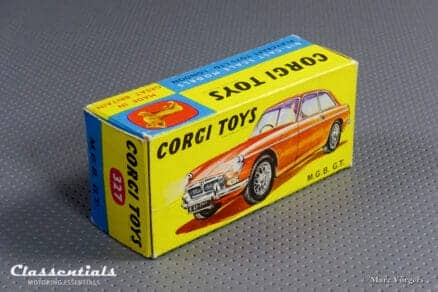 1960s Corgi Toys MGB GT with suitcase #327 - Very Near MINT - collectors item