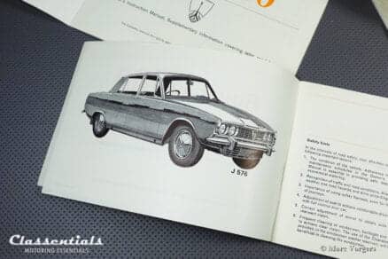 Rover P6 3500 V8 English Export Literature Pack 605872 - 1967 Instruction Manual, Maintenance Manual, and Optional Equipment