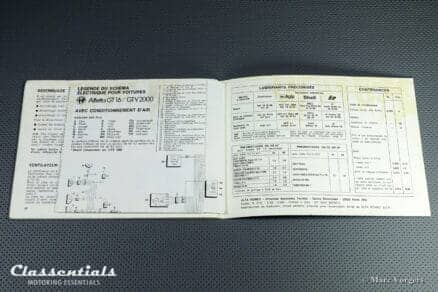 Vintage Original Alfa Romeo Alfetta GT 1600 and GTV 2000 User Manual, 3/1980 - French Language conduite et entretien