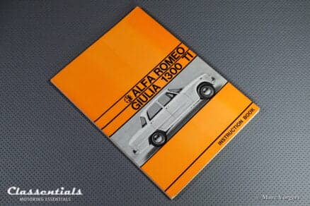 Vintage Original Alfa Romeo Giulia 1300 TI User Manual, 9/1967 - English Language