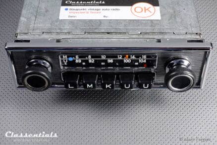 Blaupunkt Frankfurt 1972 High-End Vintage Original Auto Radio for Mercedes-Benz 1968 – 1975 and Other Exclusive Cars of the Period, Including Classentials Deluxe Bluetooth Module