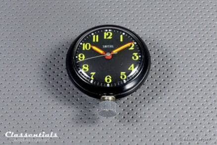 Vintage Original 1960s Black SMITHS 'Motor Watch' Magnetic Dashboard Clock For Austin Healey, Jaguar, MG, Triumph and Other British Sports Cars NOS