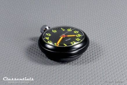 Vintage Original 1960s Black SMITHS 'Motor Watch' Magnetic Dashboard Clock For Austin Healey, Jaguar, MG, Triumph and Other British Sports Cars NOS