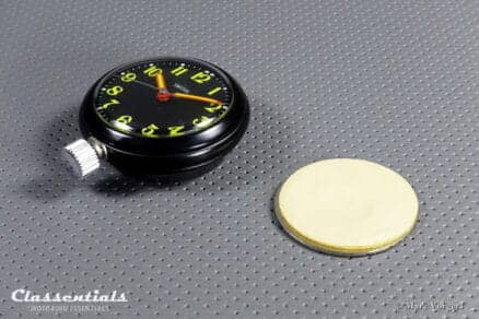 Vintage Original 1960s Black SMITHS 'Motor Watch' Magnetic Dashboard Clock For Austin Healey, Jaguar, MG, Triumph and Other British Sports Cars NOS