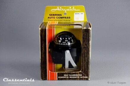 Vintage Original late 1960s / early 1970s Airguide Sebring Auto Compass Model 1601 BRAND NEW in Box!