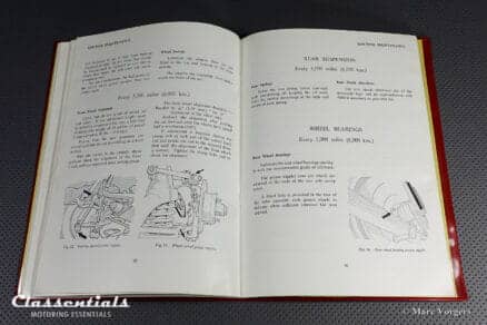 RARE Vintage Original 1960s Jaguar 3.4 Litre MK 2 Model Operating, Maintenance, and Service Handbook - With Cover and Maintenance Chart!