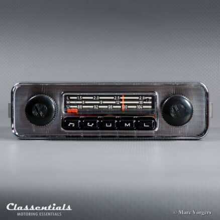 SOLD to Belgium: BLAUPUNKT EMDEN B, 1972 Vintage Original Classic Car Auto Radio for VW BEETLE With Metal Dashboard 1968 – 1973, Including Classentials Deluxe Bluetooth Module!