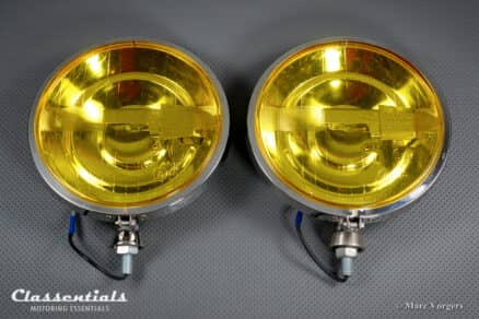 SOLD to the United States: CIBIÉ 45 IODE 7-Inch Vintage Original Early 1970s Stainless-Steel Amber / Yellow Long-Range Spot- Driving- Rally- Lamps Including Original Covers - New Old Stock! - Image 2