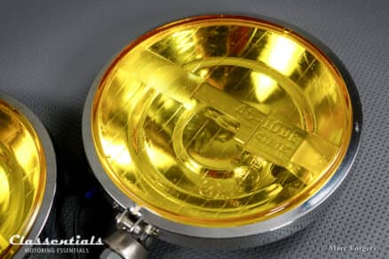 SOLD to the United States: CIBIÉ 45 IODE 7-Inch Vintage Original Early 1970s Stainless-Steel Amber / Yellow Long-Range Spot- Driving- Rally- Lamps Including Original Covers - New Old Stock! - Image 4