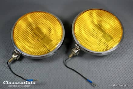 SOLD to the United States: CIBIÉ 45 IODE 7-Inch Vintage Original Early 1970s Stainless-Steel Amber / Yellow Fog- Cornering- Rally- Lamps Including Original Covers - Image 2