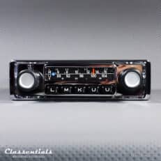 SOLD to the United States: BLAUPUNKT FRANKFURT 1970s Vintage Original High-End Auto Radio CUSTOM CHROME for BMW 2002 INCLUDING Classentials BLUETOOTH Module and Fader