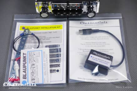 SOLD to the United States: BLAUPUNKT FRANKFURT 1970s Vintage Original High-End Auto Radio CUSTOM CHROME for BMW 2002 INCLUDING Classentials BLUETOOTH Module and Fader - Image 2