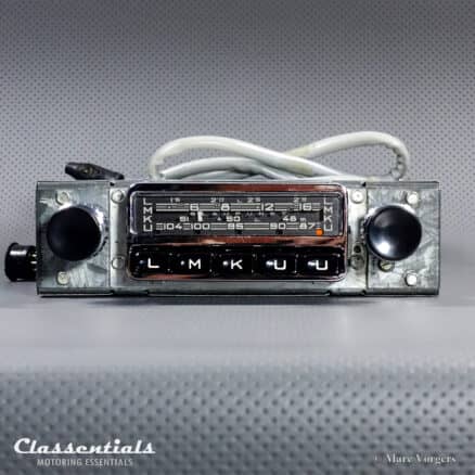 SOLD to the Netherlands: BLAUPUNKT FRANKFURT X 1966 Vintage Original High-End Auto Radio for Early Porsche 901 / 911 / 912 F-Series Cars with Aluminium Dashboard Finish - INCLUDING Classentials Deluxe BLUETOOTH Module