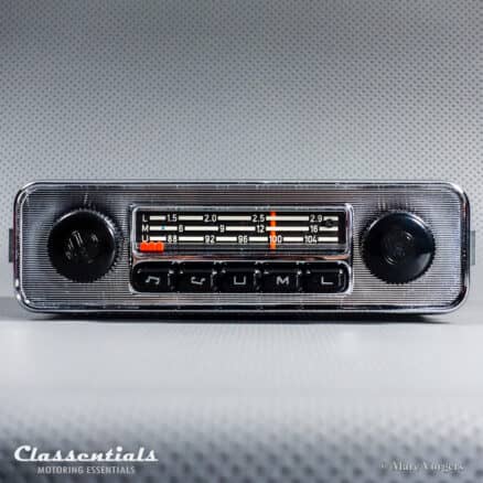 SOLD to Croatia: BLAUPUNKT EMDEN B, 1972 Vintage Original Classic Car Auto Radio for VW BEETLE With Metal Dashboard 1968 – 1973, Including Classentials Deluxe Bluetooth Module!