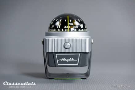 SOLD to Germany: Vintage Original late 1960s / early 1970s Nomad Airguide Auto Compass Model 79C Silver / Grey BRAND NEW in Box! - Image 3