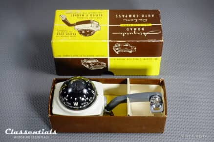 SOLD to Germany: Vintage Original 1960s / early 1970s Nomad Airguide Auto Compass Model 79 Deluxe Rare Cream White BRAND NEW in Box! - Image 9