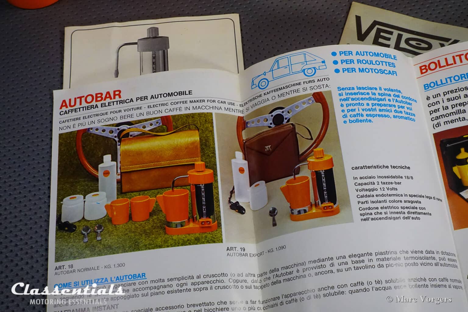 Vintage Original 1969 VELOX 12V Autobar Classic Car Espresso / Coffee