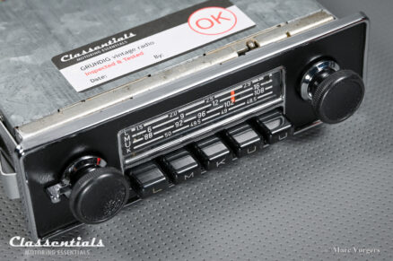 SOLD to Mexico: Grundig LMKU Volkswagen 108 Mhz, Rare 1969 Vintage Original Classic Car Auto Radio for VW & Karmann Ghia Cars With Metal Dashboard 1968 – 1973, INCLUDING Classentials Deluxe BLUETOOTH Module! - Image 3