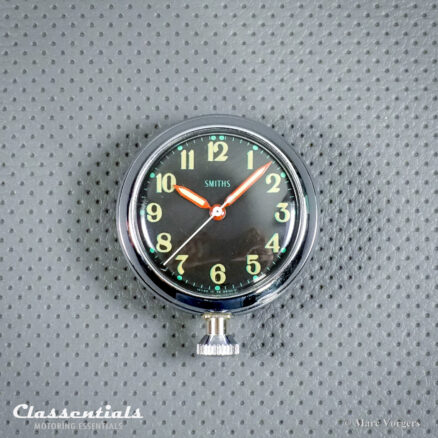 SOLD to Germany: Vintage Original 1960s Chrome SMITHS Motor Watch Magnetic Dashboard Clock For Austin Healey, Jaguar, MG, Triumph and Other British Sports and Rally Cars with a Metal Dashboard