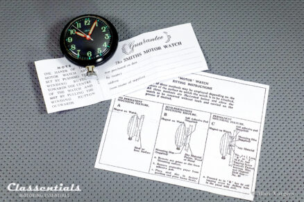 SOLD to the USA: Vintage Original 1960s Black SMITHS Motor Watch Magnetic Dashboard Clock For Austin Healey, Jaguar, MG, Triumph and Other British Sports and Rally Cars with a Metal Dashboard - Image 2