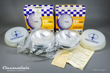 SOLD to Portugal: CARELLO PF140 MIRAGE Vintage Original 1969 Wide-Beam Fog / Cornering Lamps, Alfa Romeo, BMW, Fiat, Lancia and Other Cars - NEW OLD STOCK - Image 2