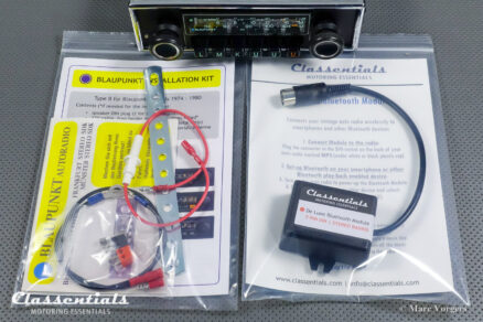 SOLD to Sweden: BLAUPUNKT FRANKFURT STEREO SUPER ARIMAT 18 Watt HIGH-END Vintage Original Auto Radio for Mercedes-Benz and ALL Classic Cars with 1-DIN Radio Aperture 1978 - 1985, Including Classentials Deluxe Stereo Bluetooth Module! - Image 2