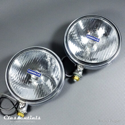 CARELLO PA160 MIRAGE Vintage Original Late 1960s, 1970s, Long-Range Spot Lamps, Alfa Romeo, BMW, Fiat, Lancia and Other Cars – Never Installed with Super Rare CLEAR Reflectors