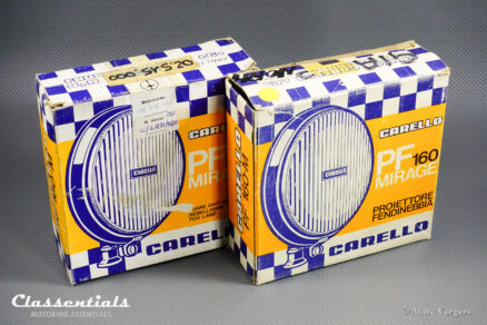CARELLO PF160 MIRAGE Vintage Original 1960s Wide-Beam Fog / Cornering Lamps, Alfa Romeo, BMW, Fiat, Lancia and Other Cars – NEW OLD STOCK - One Lamp has a Blemish on the Chrome - Image 14