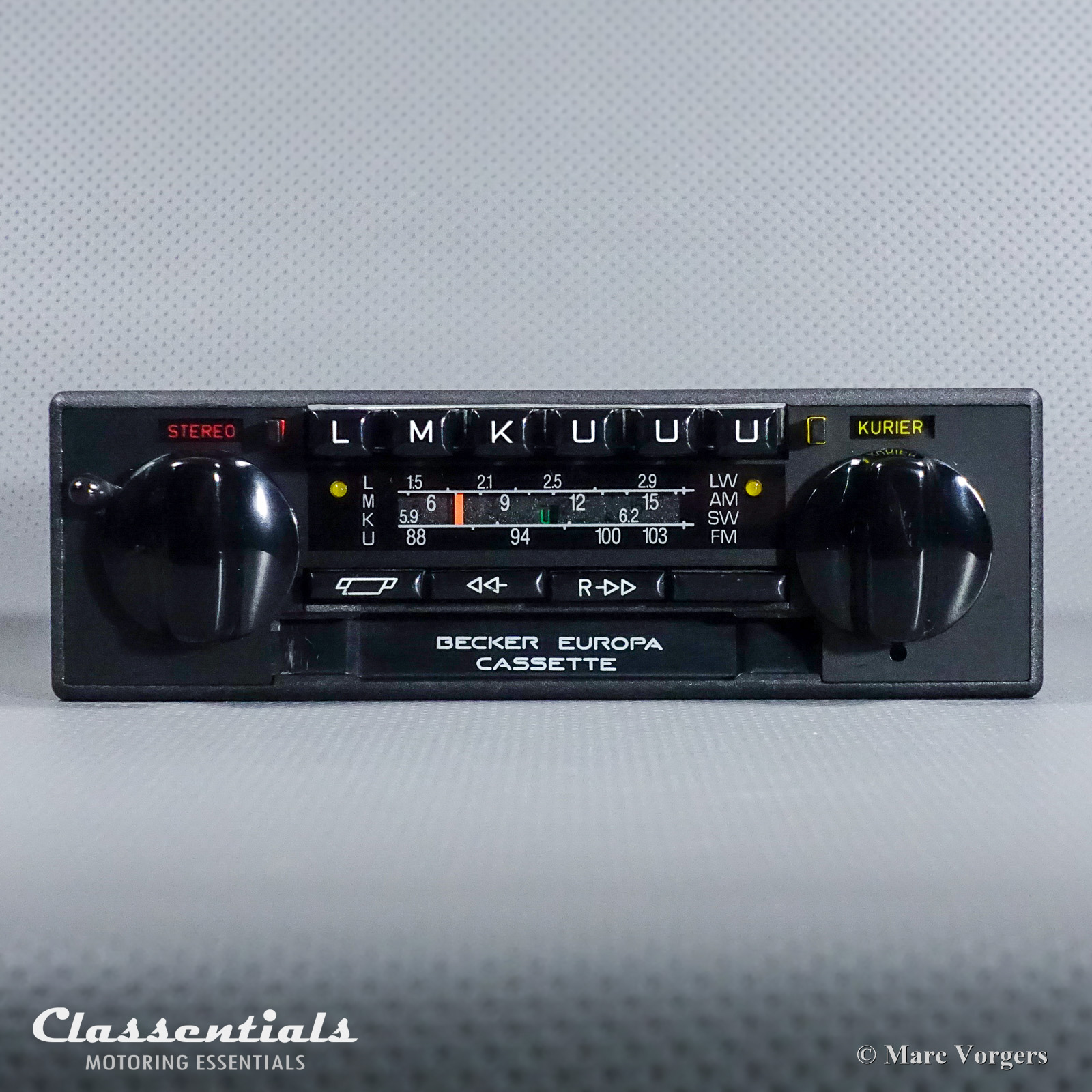 Becker Europa 663 Cassette Vollstereo Kurier Auto Radio Mercedes-Benz 1981 1985 Bluetooth W116 W123 W126 R107 C107 W201 Classentials