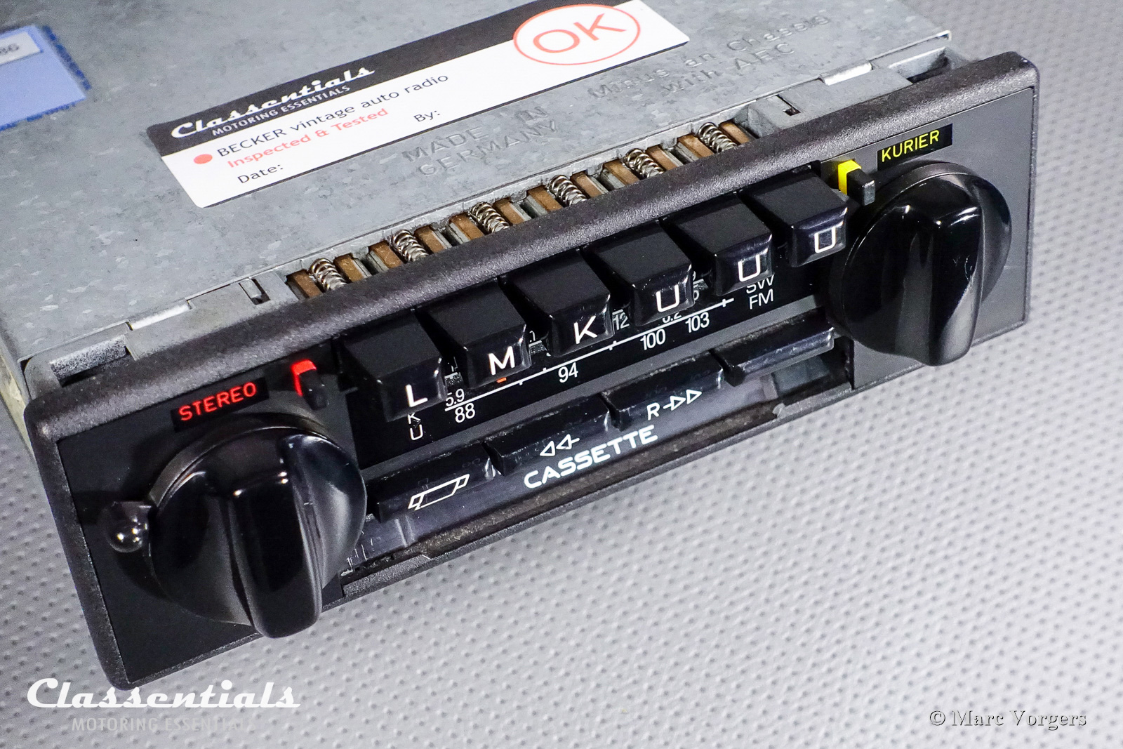 Becker Europa 663 Cassette Vollstereo Kurier Auto Radio Mercedes-Benz 1981 1985 Bluetooth W116 W123 W126 R107 C107 W201 Classentials