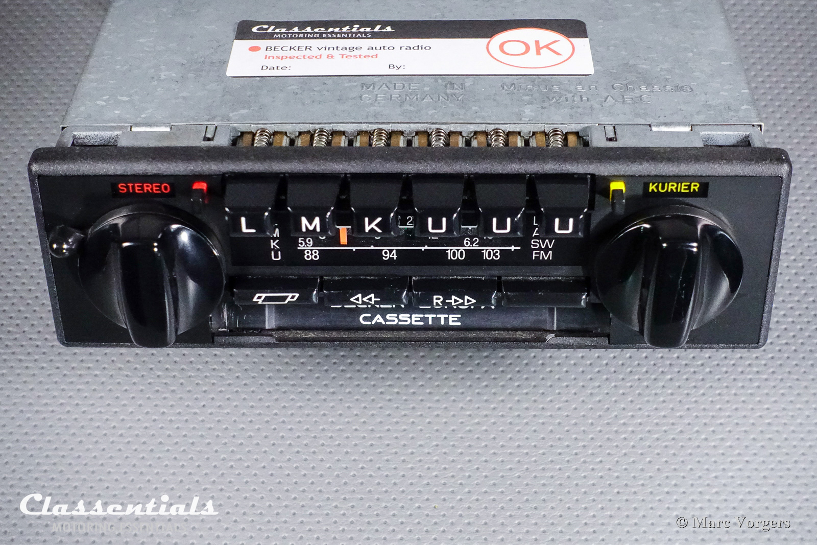 Becker Europa 663 Cassette Vollstereo Kurier Auto Radio Mercedes-Benz 1981 1985 Bluetooth W116 W123 W126 R107 C107 W201 Classentials