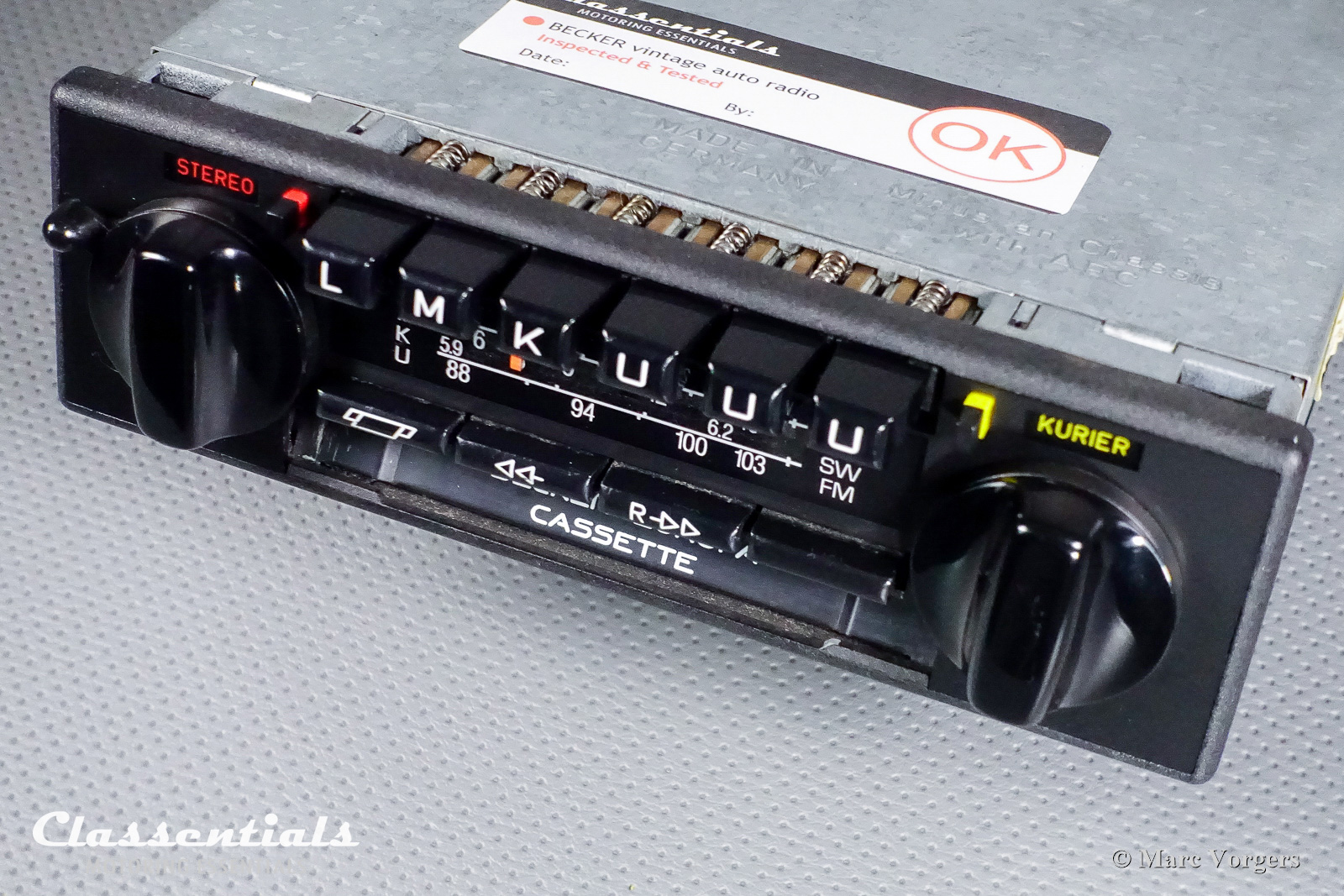 Becker Europa 663 Cassette Vollstereo Kurier Auto Radio Mercedes-Benz 1981 1985 Bluetooth W116 W123 W126 R107 C107 W201 Classentials