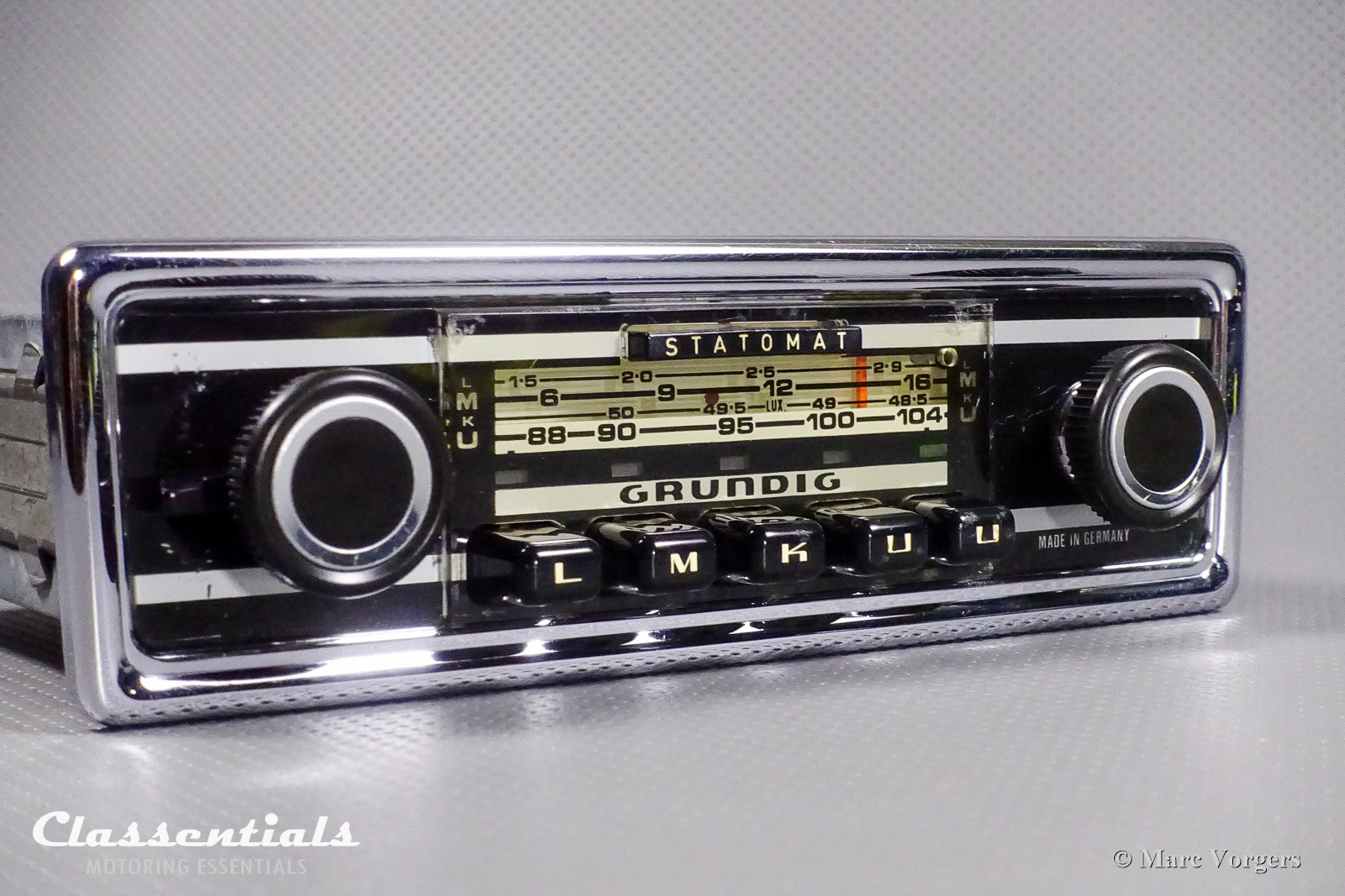 GRUNDIG Weltklang Statomat WK 4800 Vintage Original Top-End Auto Radio Italian German Cars 1971 – 1976, Classentials Bluetooth
