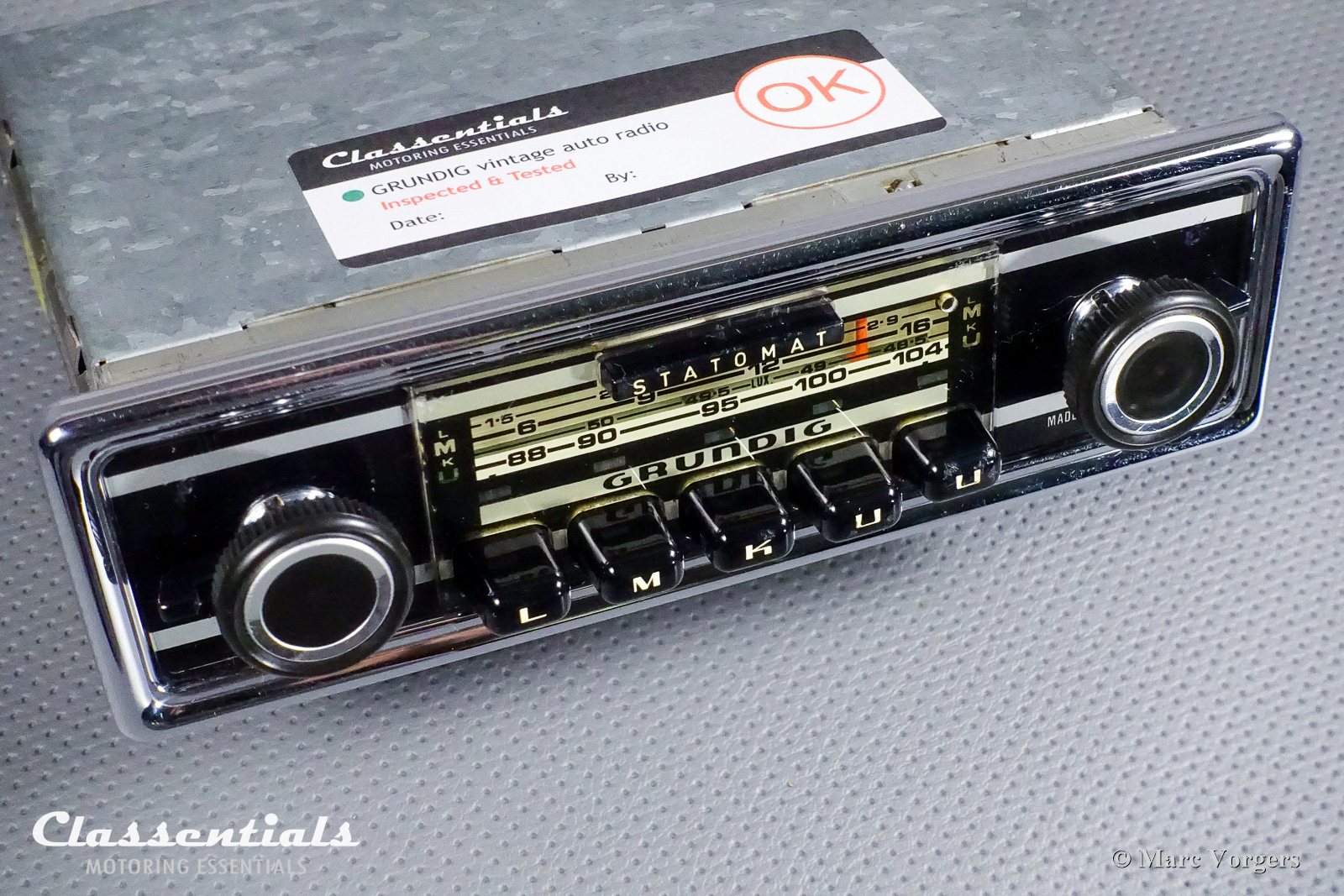 GRUNDIG Weltklang Statomat WK 4800 Vintage Original Top-End Auto Radio Italian German Cars 1971 – 1976, Classentials Bluetooth