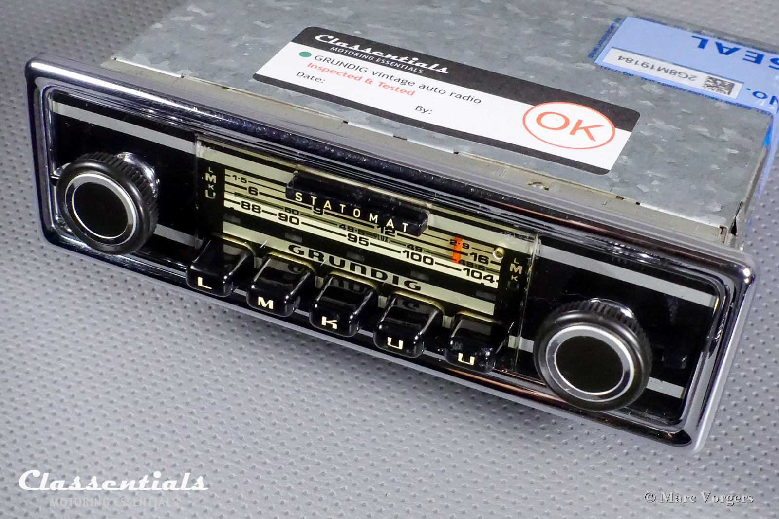 GRUNDIG Weltklang Statomat WK 4800 Vintage Original Top-End Auto Radio Italian German Cars 1971 – 1976, Classentials Bluetooth