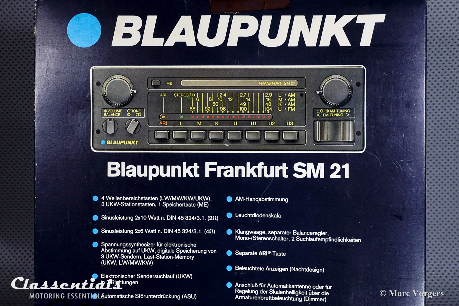 Blaupunkt Bluespot Frankfurt SM 21 1981 HIGH-END Vintage Original 1-DIN Auto Radio European Cars 1981 -1987 Classentials Stereo Bluetooth